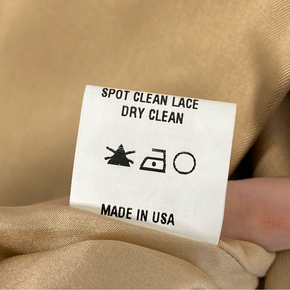 TIA CIBANI tan khaki trench crochet wicker coat - Picture 9 of 10